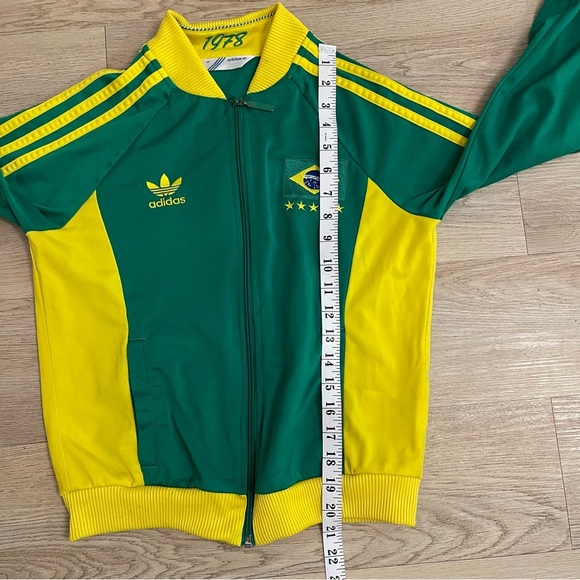 Adidas Woman’s Brazil Soccer 1974 World Cup Full Zip Track Top - Small - 2010 - Picture 11 of 13